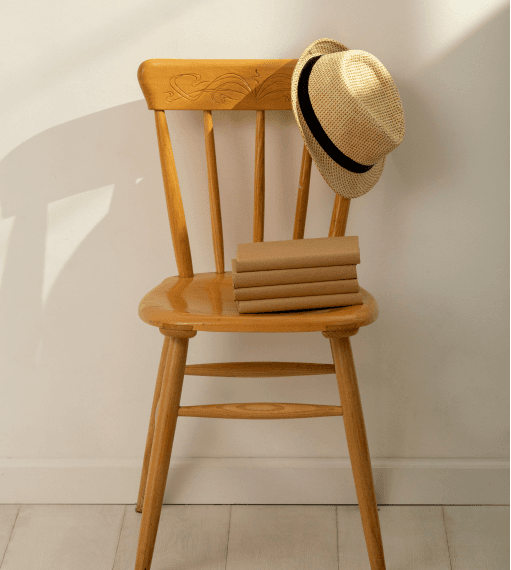Timeless wooden chair in a warm interior