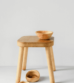 Handcrafted wooden chair detail